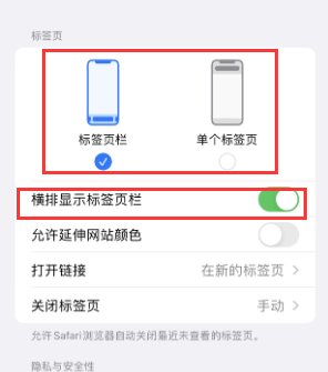 顺河回族iPhone授权维修分享Safari浏览器如何切换标签栏位置 